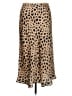 Réalisation 100% Silk Animal Print Tan Silk Skirt Size M - photo 1