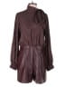 Express Houndstooth Burgundy Romper Size M - photo 1