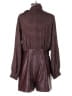 Express Houndstooth Burgundy Romper Size M - photo 2
