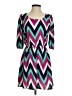 Sequin Hearts Chevron-herringbone Teal Casual Dress Size S - photo 1