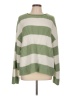 Zesica 100% Acrylic Stripes Green Pullover Sweater Size XL - photo 1
