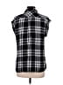 Rails 100% Rayon Plaid Black Sleeveless Button-Down Shirt Size M - photo 2