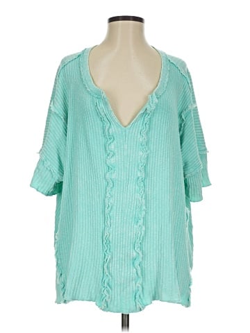 Easel 3/4 Sleeve Blouse (view 1)