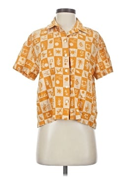 Madewell 100% Linen Beachside Shirt in Coastal Checkerboard (view 1)