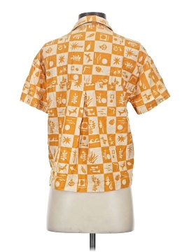 Madewell 100% Linen Beachside Shirt in Coastal Checkerboard (view 2)