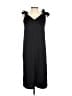 H&M 100% Polyester Solid Black Casual Dress Size 4 - photo 1