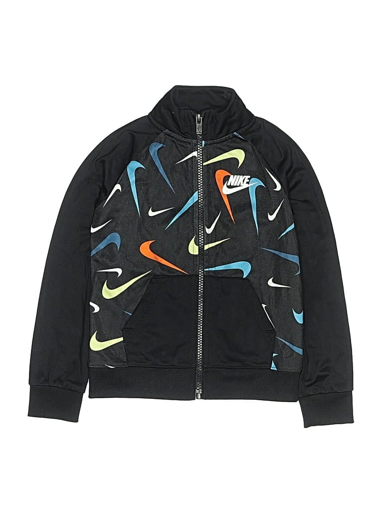 Pre-owned Nike Kids' Zip Up Hoodie In Black
