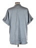 Glam 100% Polyester Gray Short Sleeve Blouse Size L - photo 2