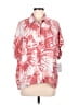 Lularoe 100% Rayon Print Red Short Sleeve Blouse Size M - photo 1