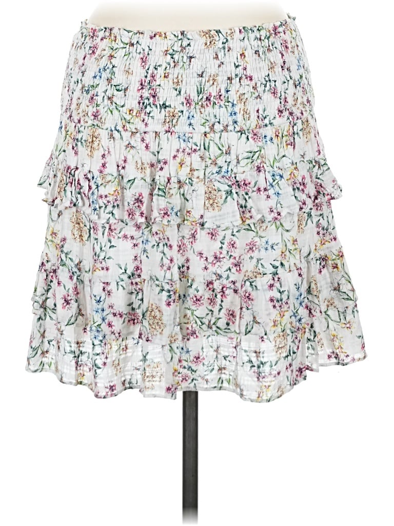 Pre-owned Olivaceous Casual Skirt In White