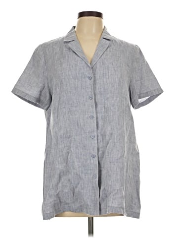 Lafayette 148 New York Short Sleeve Button-Down Shirt (view 1)