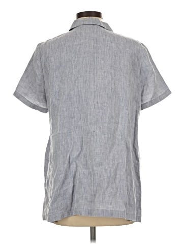 Lafayette 148 New York Short Sleeve Button-Down Shirt (view 2)