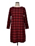 Talbots Plaid Red Casual Dress Size XL Petite - photo 1