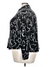 ELOQUII Print Black Long Sleeve Blouse Size 24 - photo 5