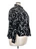 ELOQUII Print Black Long Sleeve Blouse Size 24 - photo 4