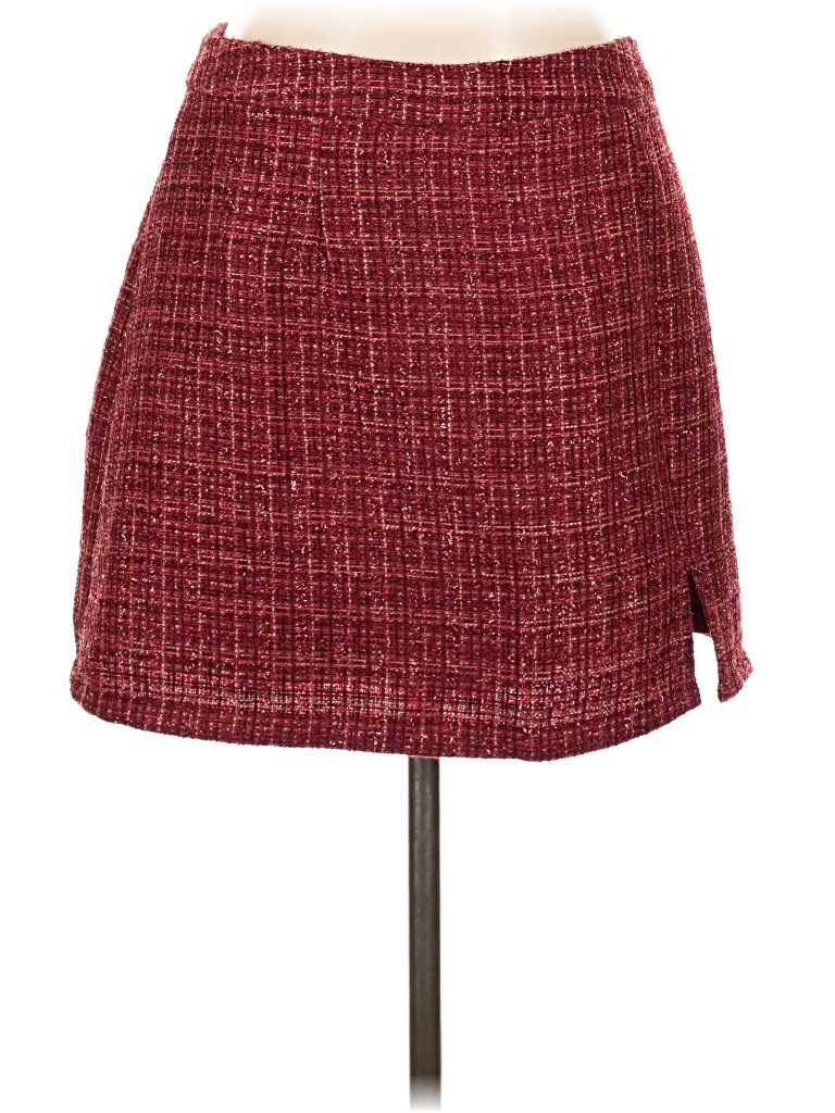 Pre-owned Assorted Brands Casual Skirt In Burgundy