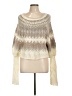 Free People Chevron-herringbone Ivory Pullover Sweater Size L - photo 1