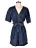 Pilcro by Anthropologie Chevron-herringbone Blue Romper Size 6 - photo 1