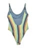 Unbranded Stripes Yellow One Piece Swimsuit Size M (estimated) - photo 2