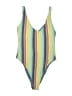 Unbranded Stripes Yellow One Piece Swimsuit Size M (estimated) - photo 1