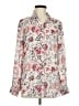 Banana Republic 100% Polyester Floral Ivory Long Sleeve Blouse Size M - photo 1