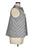 J.Jill Stripes Silver Sleeveless Button-Down Shirt Size XL Petite - photo 4