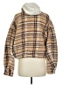 No Boundaries 100% Polyester Plaid Brown Jacket Size Med 8/10 - photo 2