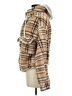 No Boundaries 100% Polyester Plaid Brown Jacket Size Med 8/10 - photo 5