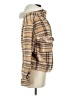 No Boundaries 100% Polyester Plaid Brown Jacket Size Med 8/10 - photo 4