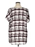 Halogen 100% Polyester Silver Short Sleeve Blouse Size 1X - photo 2