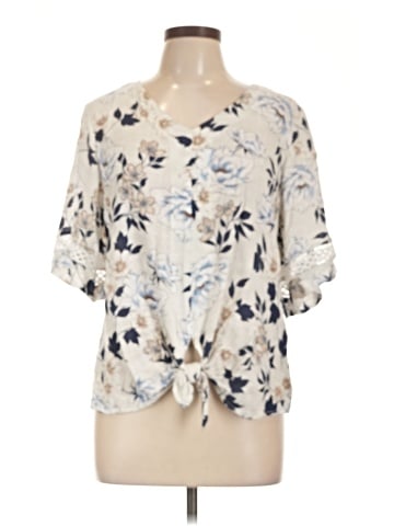 AB Studio Short Sleeve Blouse (view 1)