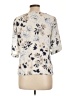AB Studio Ivory Short Sleeve Blouse Size L - photo 2