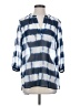 Banana Republic 100% Polyester Tie-dye Blue 3/4 Sleeve Blouse Size XS - photo 1