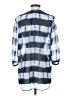 Banana Republic 100% Polyester Tie-dye Blue 3/4 Sleeve Blouse Size XS - photo 2