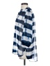 Banana Republic 100% Polyester Tie-dye Blue 3/4 Sleeve Blouse Size XS - photo 5
