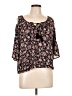 Paper Crane Black 3/4 Sleeve Blouse Size L - photo 1