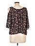 Paper Crane Black 3/4 Sleeve Blouse Size L - photo 2