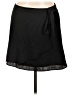 American Eagle Outfitters 100% Polyester Solid Black Casual Skirt Size L - photo 1