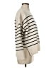 Zara Stripes Ivory Turtleneck Sweater Size M - photo 4