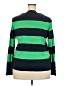 J.Crew Factory Store 100% Cotton Stripes Green Pullover Sweater Size 2X - photo 2
