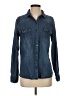 S&A 100% Cotton Blue Long Sleeve Button-Down Shirt Size S - photo 1