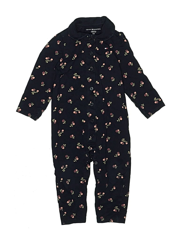 Pre-owned Tommy Hilfiger Kids' Short Sleeve Onesie In Black