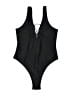 Unbranded Solid Black One Piece Swimsuit Size XL - photo 2