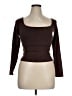 Wallflower Brown Long Sleeve Top Size XL - photo 1