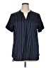 Timeson 100% Polyester Blue Short Sleeve Henley Size XL - photo 1