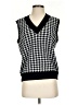 A. Byer 100% Acrylic Houndstooth Black Sweater Vest Size S - photo 1