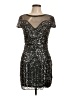Unbranded 100% Polyester Silver Cocktail Dress Size L - photo 1