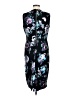 Nina Leonard Graphic Black Cocktail Dress Size M - photo 2