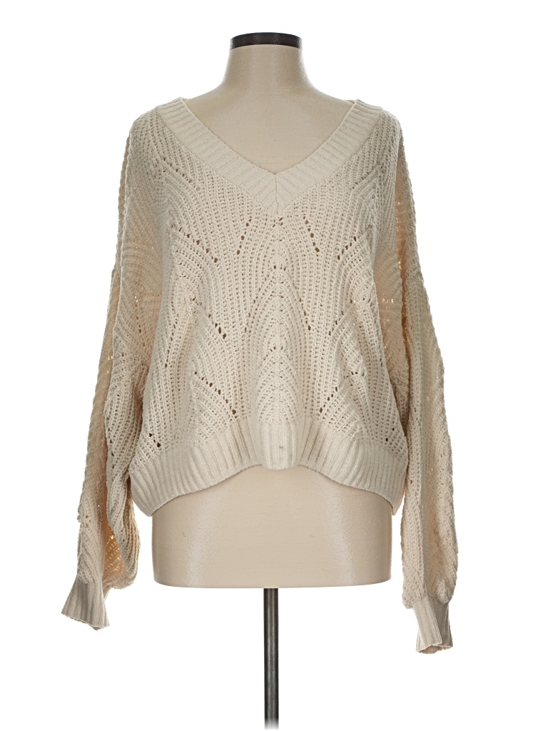 Pre-owned American Eagle Outfitters Pullover Sweater In Ivory