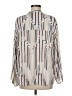 Reiss Stripes Silver Long Sleeve Blouse Size 6 - photo 2